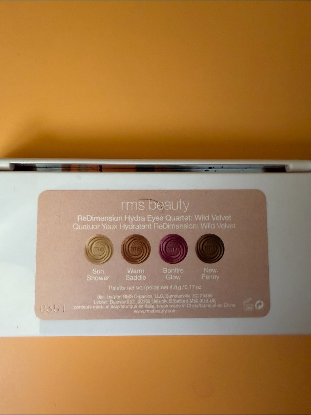 RMS Beauty quartet eyeshadow palette — gold, bronze, rose, deep brown - Picture 3 of 3